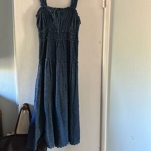 Doen x gap denim dress small nwt